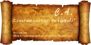 Czechmeiszter Ariadné névjegykártya